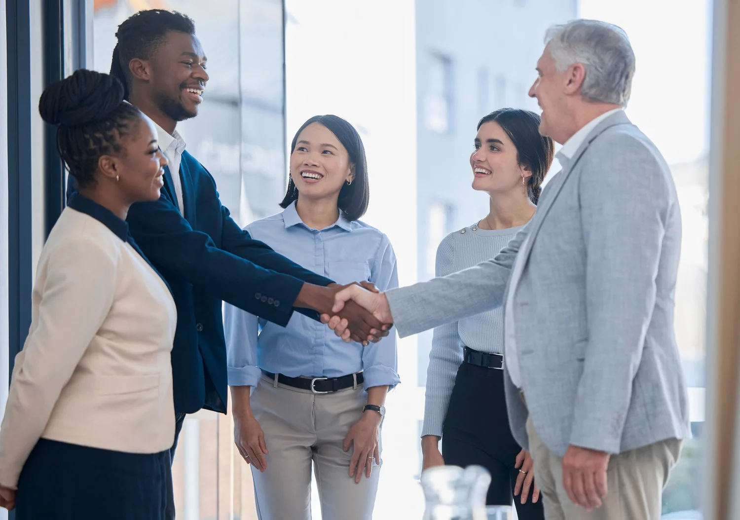 Team handshake